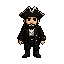 male pirate captain character black colors