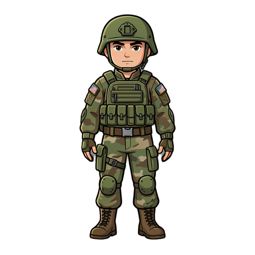 soldado,2d,sin arma,mirando de frente