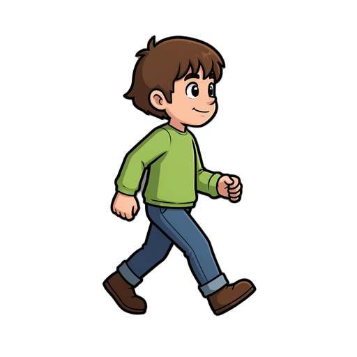 caminhando para a direita