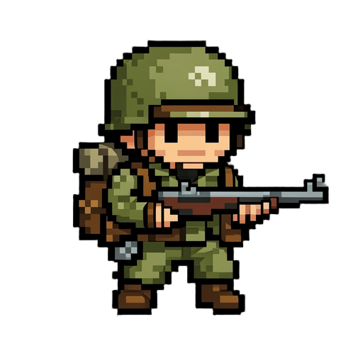 soldier ww2 pixel 2d 