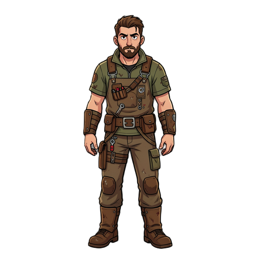 prompt:  "com base no seguinte contexto do jogo 'chuva de sangue: a queda', crie uma ficha completa e detalhada do personagem vitorio mag, incluindo:  · nome completo, idade, ocupação (mecânico e inventor amador). · atributos (for, des, res, int, car, for