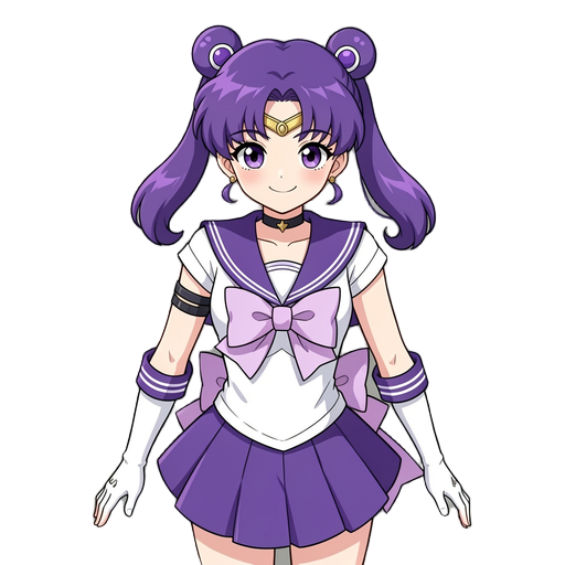 sailor taro cosplay 1girl, solo, sailor warrior uniform, , gloves, purple bow, purple hair, , purple sailor collar, smile, sailor taro cosplay , 1girl, solo , choker, purple eyes, purple white bow, purple hair, purple sailor collar, smile cosplay, ninami 