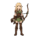 blonde girl elf archer