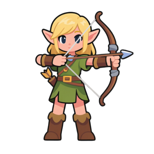 sprite blonde girl elf archer