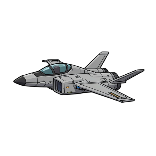 spaceship fighter viewed from side