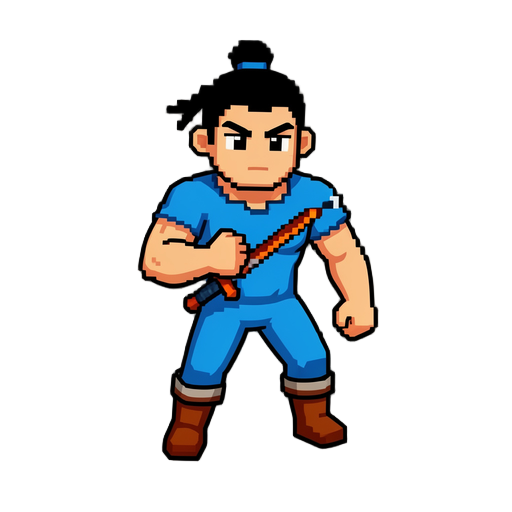 character pose ready to fight