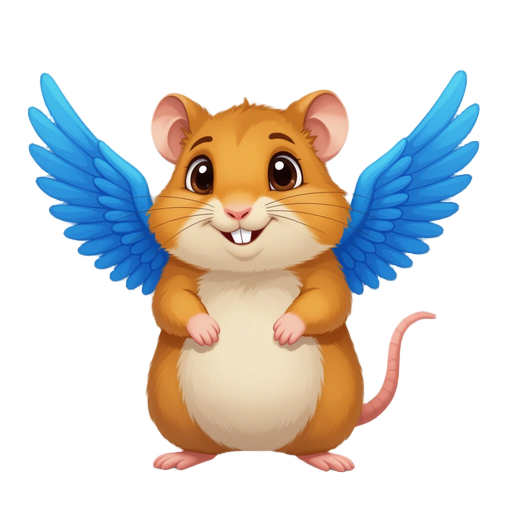 hamster blue wing