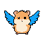 hamster blue wing
