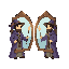 a mage and his reflection in a mirror