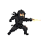 a ninja dodges a bullet