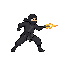 a ninja dodges a bullet