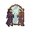 a mage and his reflection in a mirror