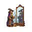 a mage and his reflection in a mirror