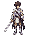 young male knight, light armor with beauty sword