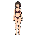 nsfw, naked woman, bob cut hair, big boobs