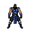 make sub zero mortal kombat character with side scroller style