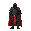black knight with red cloak