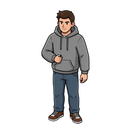 male programmer in hoodies