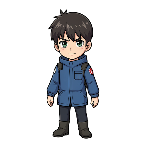 a male character inspired in shinji ikari