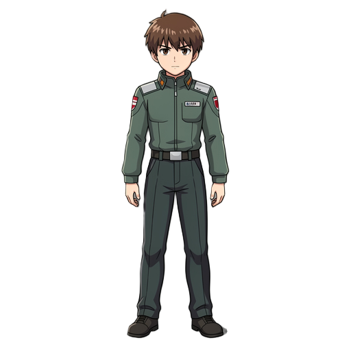 a male character inspired in shinji ikari