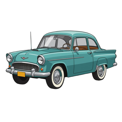 small retro car to be played as character inside monoply type of game