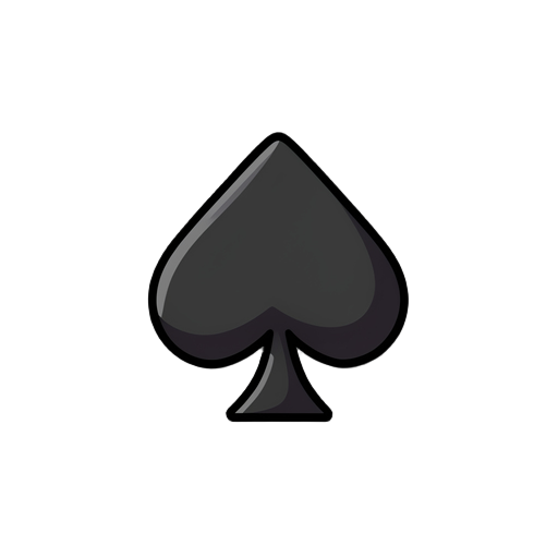 create a spades icon like a card of poker but just the icon with a transparent background