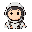 cute space pilot side-profile head-shot portrait avatar
