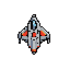 8bit galaga style topdown space ship, no dark outline