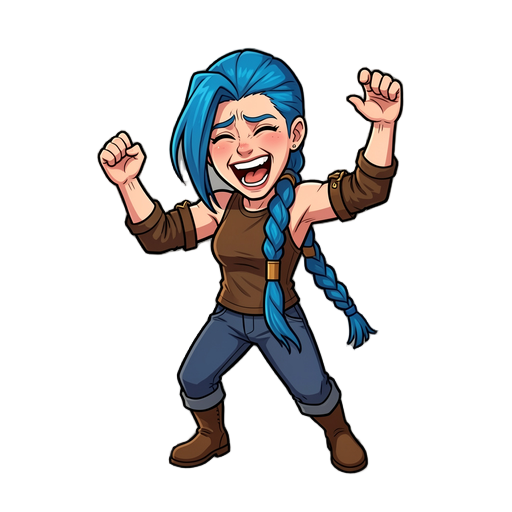 she laughs in a strange way while dancing energetically.