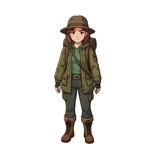 adventure girl, forest type 