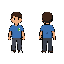 um aluno do ifpa de frente e de lado e do outro lado e de costa pequeno pos o jogo e de 32 pixel 