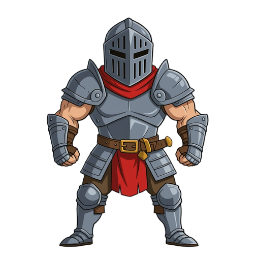 warrior/knight without armor punching