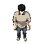 generali delle animazioni idle walk e death per questo personaggio top down 