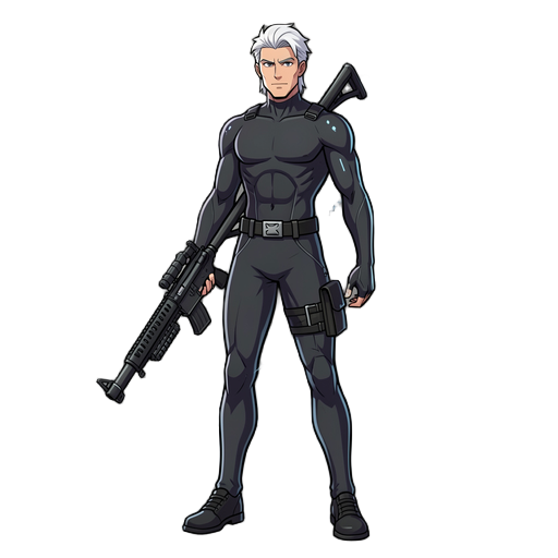 sylas 37 anos cabelo branco,alto magro ,roupas justas escuras arma = elemento = vazio   habilidade de distorcer espaço tempo