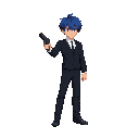 pose and equip hand gun