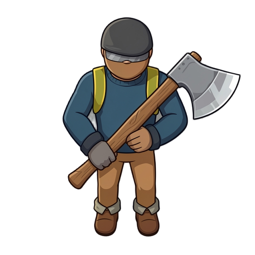 chopping with axe