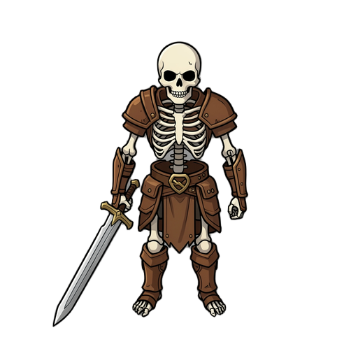 warrior skeleton with sword