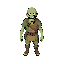 a zombie in a colorful style like zelda