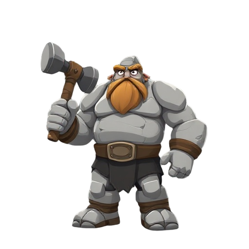 big rock giant with a hammer