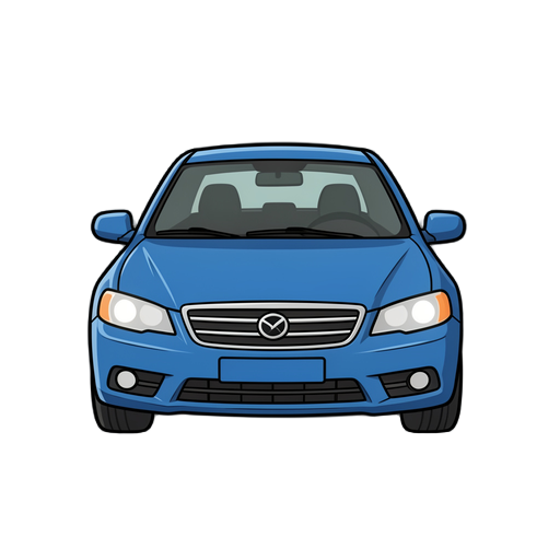 crie uma imagem de carro a ser usada por plataforma de rastreamento, carro sedan azul