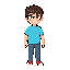 quero que você crie um garoto de óculos de um jogo de plataforma