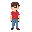quero que você crie um garoto de óculos de um jogo de plataforma