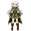 create a female elf character for me, with long, p...