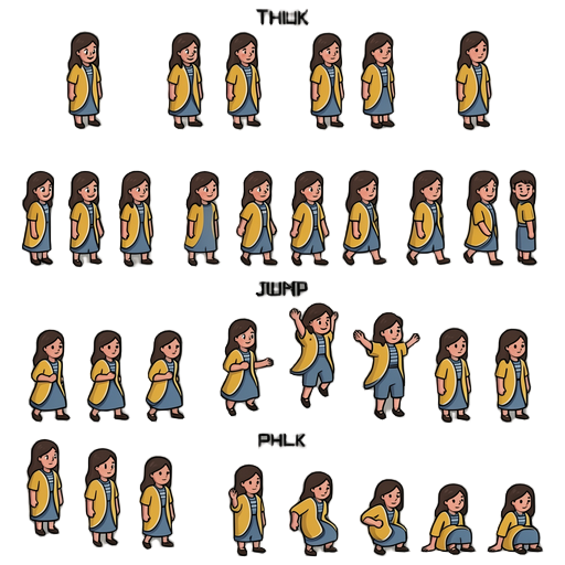 create sprites sheet from this character