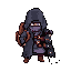 character from reference, animations of him opening his jacket, spreadsheet png 