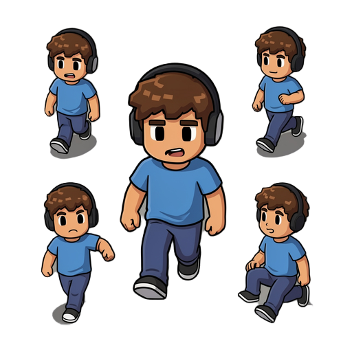 gere uma dele andando com 7 frames trocada de pez levantando o joejlho pra andar 
