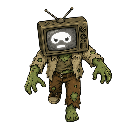 zombie with a tv instead of a head