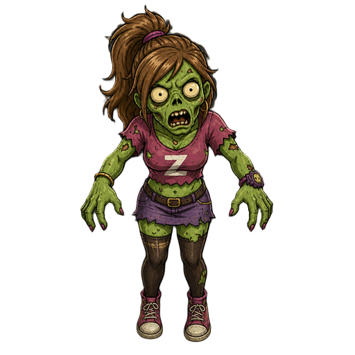 zombie woman in stockings