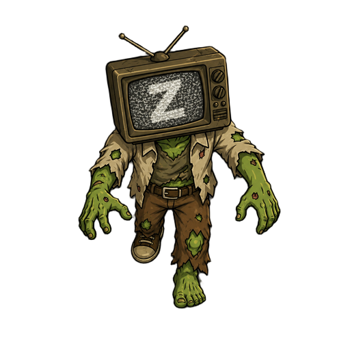 zombie with a tv instead of a head