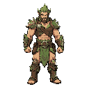 🌿 finaler prompt (druidischer krieger-charakter):  erstelle einen mächtigen, muskulösen krieger mit starkem druidischen einfluss, inspiriert von rhoam bosphoramus hyrule, jedoch weniger königlich und deutlich naturverbundener. der charakter soll wie ein e